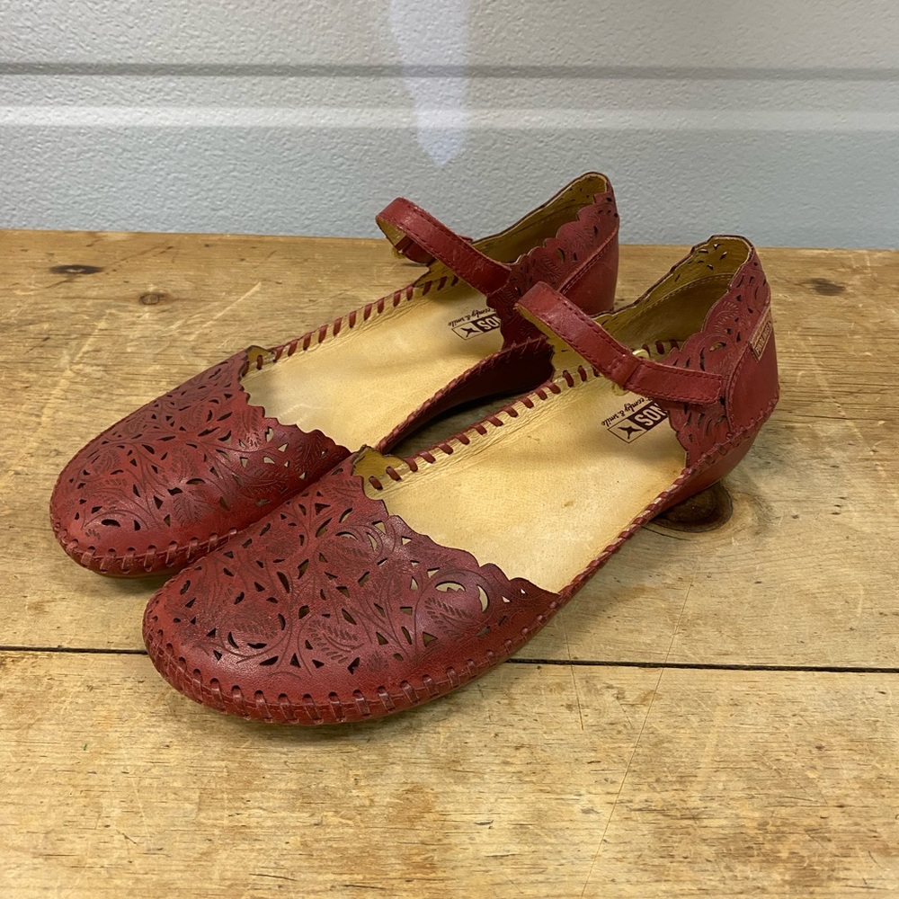 Pikolinos Women's Vallarta Sandals Shoes Mary Jane Leather Sz 40 /9-9.5 US